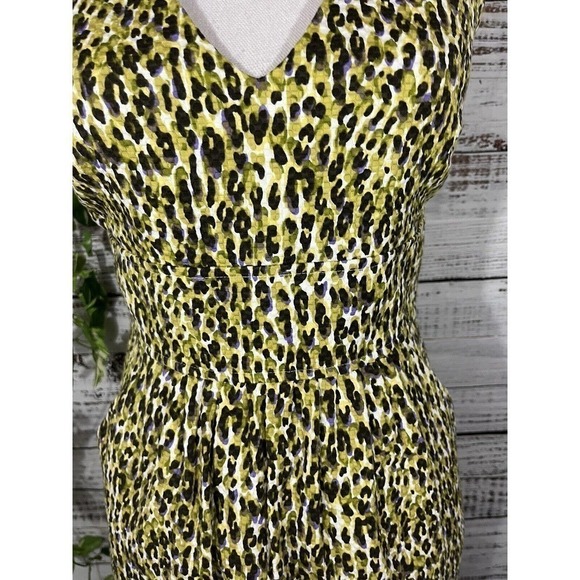 J Crew Dress size 2 Lime Green Purple Pique Straight Wedding Cocktail Evening - Picture 5 of 12